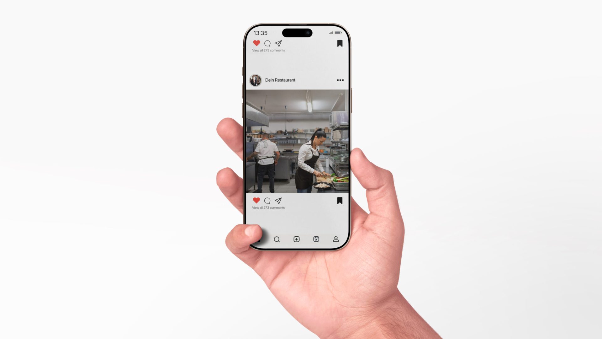 social media restaurant mockup